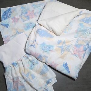 Beach‎ Coastal Daybed Twin Bedding Set Comforter Pillow Shams Bed Skirt